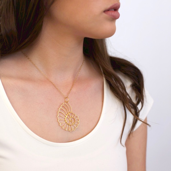 Gold Nautilus Necklace
