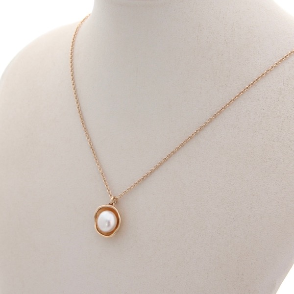 9ct Gold Pearl Cap Necklace