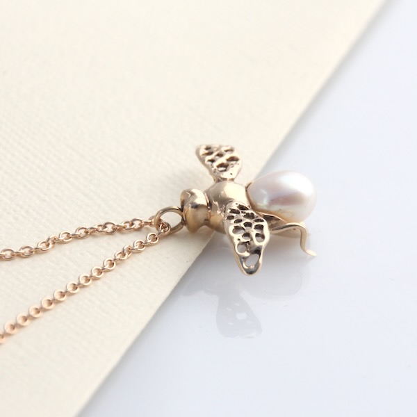 Bee Necklace - 9ct Gold