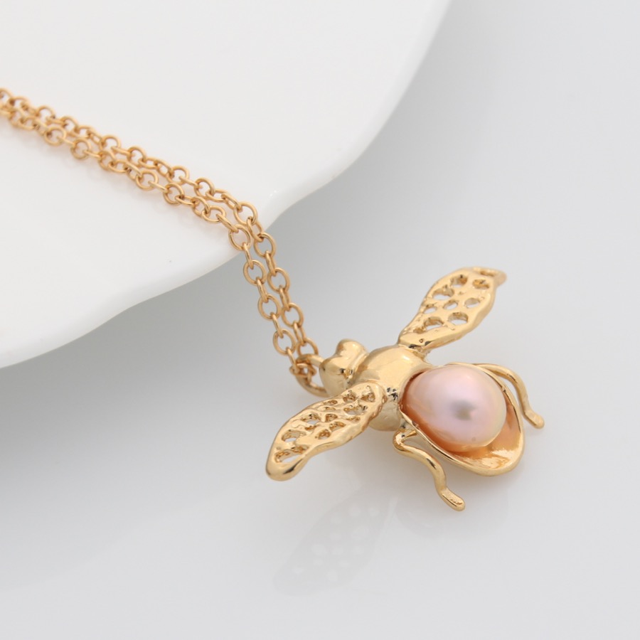 Honey Bee Necklace - Gold