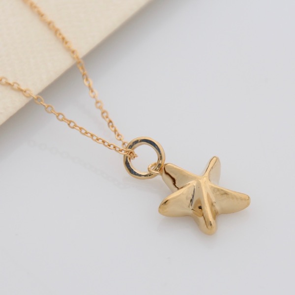 Mini Starfish Necklace - Gold