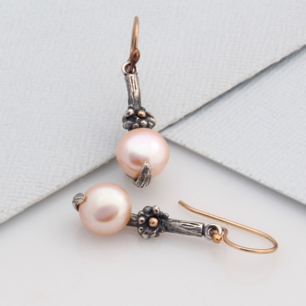Floral Pearl Earrings - SALE