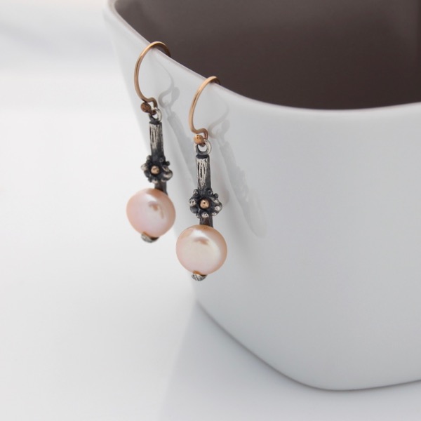 Floral Pearl Earrings - SALE
