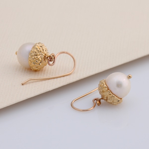Acorn Earrings - Gold