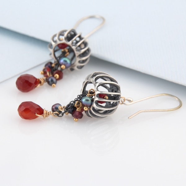 Jellyfish Earrings Ruby