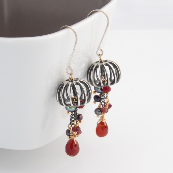 Jellyfish Earrings Ruby