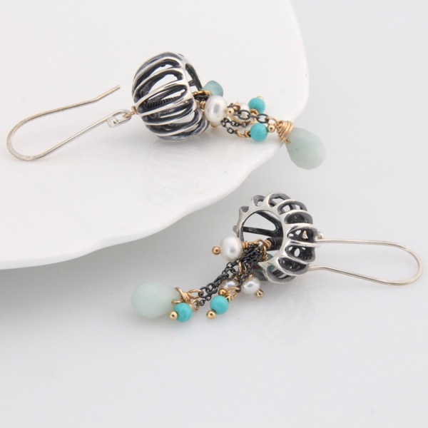 Jellyfish Earrings Teal