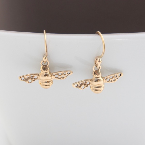 Bee Earrings - 9ct Gold