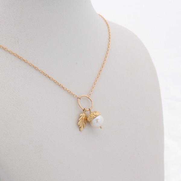 Acorn Necklace - Gold