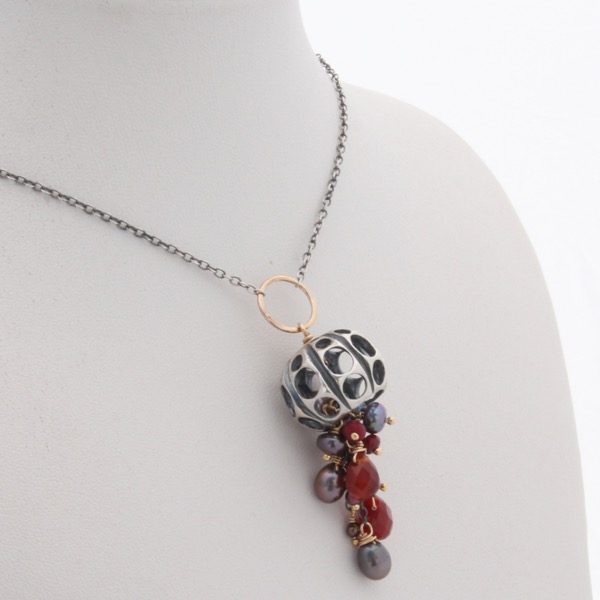 Jellyfish Necklace Ruby