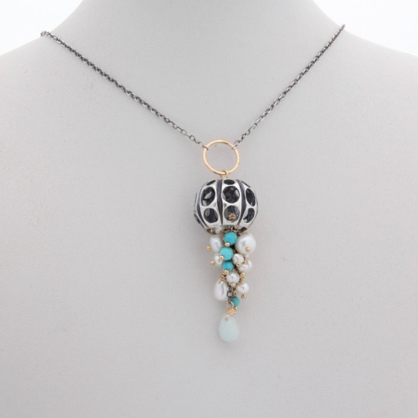 20% SALE - Jellyfish Necklace Teal