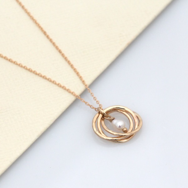 Trio Entwined Necklace - 9ct Gold