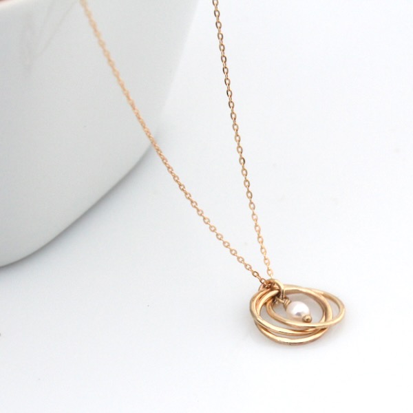 Trio Entwined Necklace - 9ct Gold