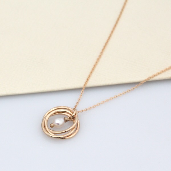 Trio Entwined Necklace - 9ct Gold