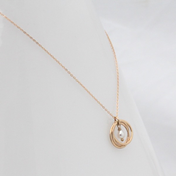 Trio Entwined Necklace - 9ct Gold