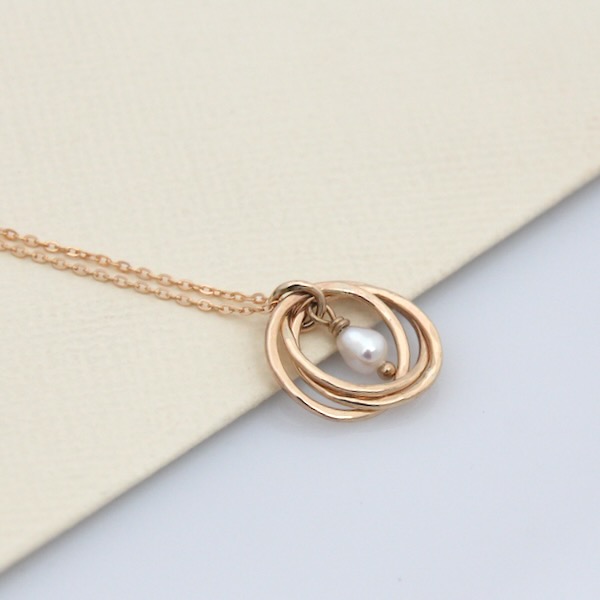 Trio Entwined Necklace - 9ct Gold