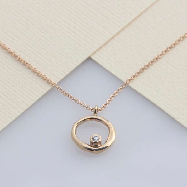 9ct Gold Halo Necklace