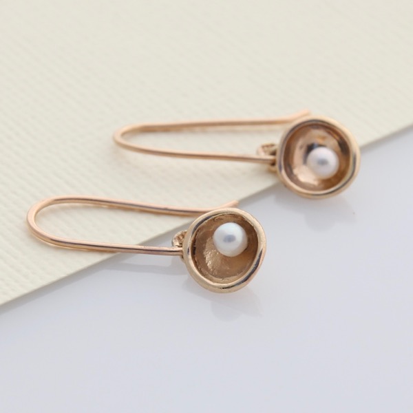 Seed Drop Earrings - 9ct Gold