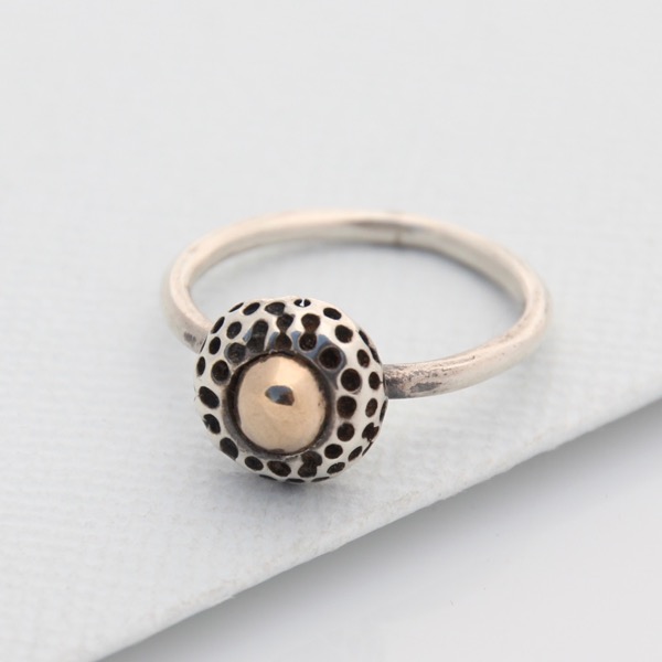 Kina Ring with Gold Cabochon