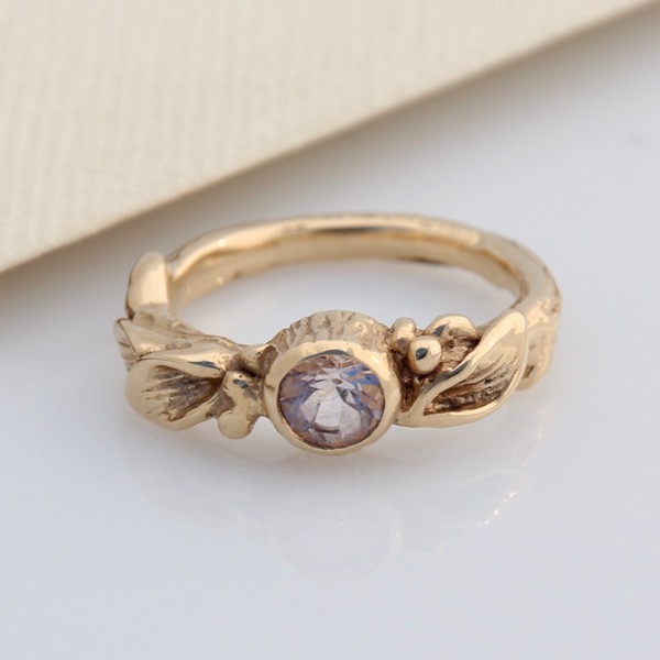 Floral Solitaire with Morganite