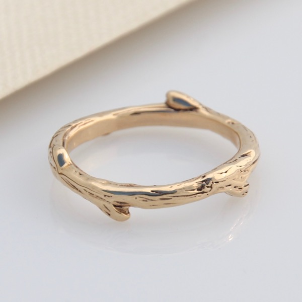 Branch Textured Ring - 9ct gold