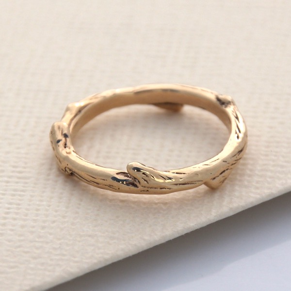 Branch Textured Ring - 9ct gold