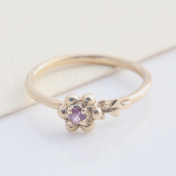 Wild Flower Solitaire - 9ct Yellow Gold