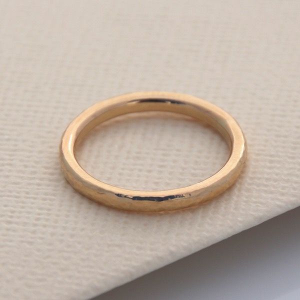9ct Yellow Gold Planished Ring