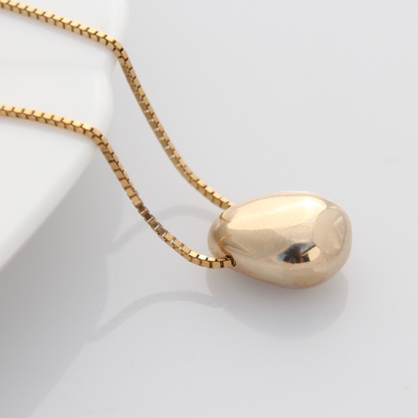 Medium Pebble Diffuser Necklace - 9ct Yellow Gold